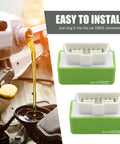 2 Pack Fuel Saver Full Chip Tuning Box for Power Up and Fuel Saving, OBD2 Eco Module Car Plug and Drive, Automotive Energy Saver Accessories, Universal Fit for Most Cars Green, shown with oil being poured into engine as installation example.