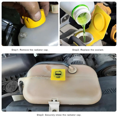 Engine Coolant Reservoir Cap Overflow Tank Cover OEM 55111074AA 52079331 Water Tank Cap on car engine