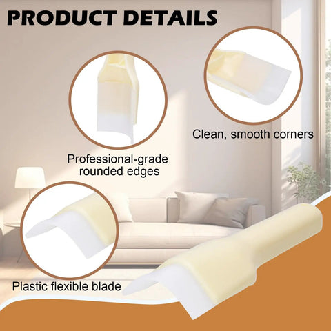 3/4 Inch Outside Bull Nose Corner Trowel For Drywall And Plaster Finishing with Cream Plastic Handle and Steel Blade