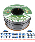 500 Ft 5/8 Inch Drip Tape Irrigation Kit With 16 Mil Heavy Duty Reinforced PE Material, 6 Inch Emitter Spacing, Silver Reflective