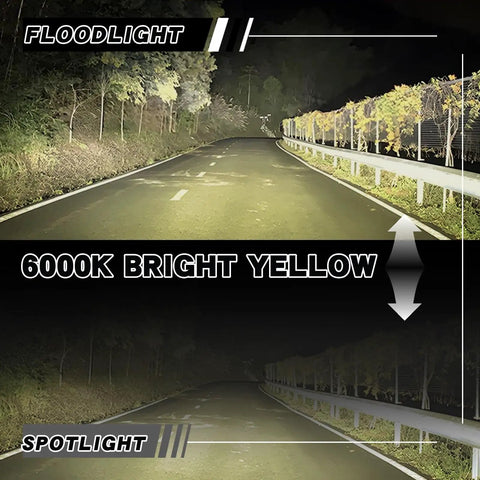 3500K Amber LED Headlight Upgrade For E-Bikes And Off Road Rides With High Lumen Yellow Pod Light, Handlebar Switch, Plug And Play E-Bike Light Bar, Waterproof Vision Kit For MX3 MX4 MX5 E Ride Pro S SS Tuttio