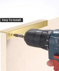 Edge Finger Pulls For Cabinets Invisible Concealed Aluminum Flat Hidden Drawer Pulls Quick Install Brushed Brass 3.15 Inch