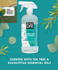 Tea Tree Bathroom Cleaner Spray For Glass And Tile, Foaming Mold And Mildew Remover For Tub And Shower, Tackles Hard Water Stains