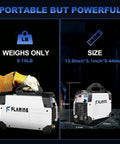 Compact 65 Amp Dual Voltage Plasma Cutter Machine 120V 240V Beast With IGBT Inverter, side view, includes PT31 Consumable Set