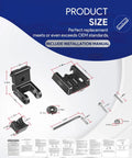 Sturdy Transducer Bracket Transom Mount Hardware Kit For Black Skimmer Transducer shown with size measurements and installation manual.