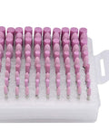 100 Pieces Polishing Stone Head Pro Grade Set For Grinder With 3mm Shank arranged in foam tray