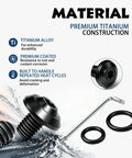 Titanium Coolant Bleeder Screw Kit Fits Alfa Romeo Giulia And Stelvio 2.0T 2.2L Diesel And 2.9L Twin Turbo V6 close-up of alloy screws and installation tool