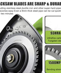Close-up of Automatic Pipe Cutting Tool blade showing sharp and durable hacksaw blades with tungsten steel