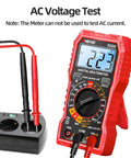 All In One Digital Multimeter Tester 2000 Counts With DC And AC Voltmeter displaying 23 AC voltage in red with test leads
