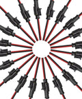 Waterproof 2 Pin Electrical Connector Kit For Cars, Trucks, Boats And Motorcycles, radial display of connectors showing 16 AWG wires