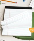 12 Pack Legal Pads 8.5 By 11.75 College Ruled Notepads White Paper Perforated Writing Pads With 30 Sheets