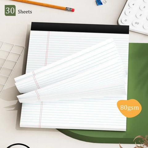 12 Pack Legal Pads 8.5 By 11.75 College Ruled Notepads White Paper Perforated Writing Pads With 30 Sheets