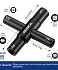 Heavy Duty 4 Way Water Key Set For Faucets And Meters From WORKPRO showing 1/4", 9/32", 5/16", 11/32" black steel keys
