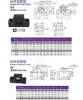 Drop In 20mm Ballscrew End Support Bearing BF15 BK15 For SFU2004 SFU2005 SFU2010, black EK/EF support block with technical drawing