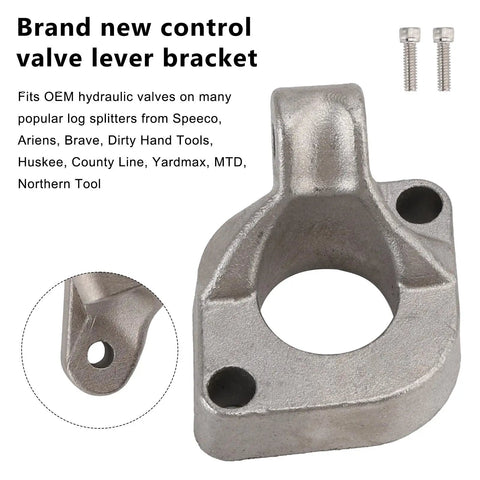Heavy Duty Energy Hydraulic Log Splitter Valve Lever Mounting Bracket Replacement For OEM 0C000908 with screws included