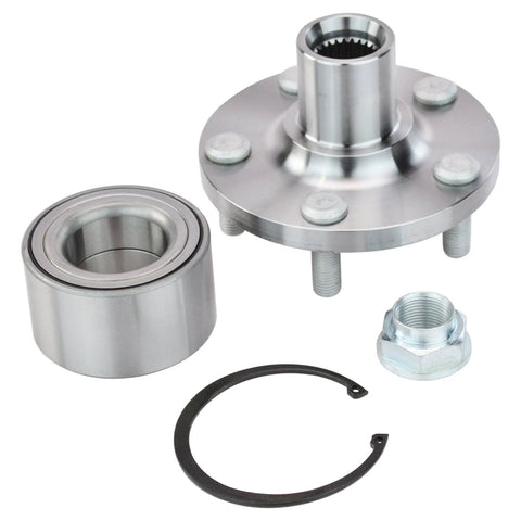 Front Wheel Bearing And Hub Kit With Abs Sensor For 2003-2010 Pontiac Vibe, 2000-2005 Toyota Celica, 2003-2018 Corolla, And 2003-2013 Matrix Direct Replacement Wheel Hub Assembly including nut and snap ring