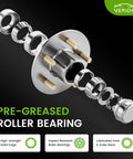 Exploded view of Front Wheel Hub Bearing Assembly 513296 For 5 Lug Nissan And Infiniti Vehicles Non ABS components