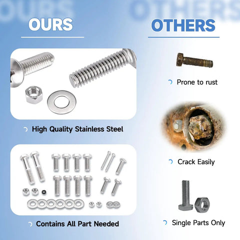 Prime Pool Pump Bolt Kit For Whisperflo And Intelliflo Pumps Simple As Pie Hardware Set with stainless steel bolts and washers.