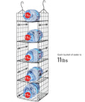 Adjustable 5 Shelf Metal Wire Hanging Closet Organizer For Wardrobe Storage Perfect For Clothes Shoes Bags Belts And Hats