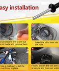 Heavy Duty Fuel Tank Door Rivet 10 Pack Gas Cap Screw Fastener Clips For Toyota installation steps with drill and rivet gun.
