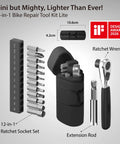 12 In 1 Bike Tool Kit With Ratchet Wrench Compact Silicone Capsule Scratch Free And Waterproof IF Design Award Winning