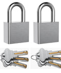 Tough As Nails Stainless Steel Padlock With High Security Cylinder And Hardened Shackle, Packed With Three Premium Brass Keys