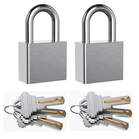 Tough As Nails Stainless Steel Padlock With High Security Cylinder And Hardened Shackle, Packed With Three Premium Brass Keys