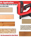 Hella Versatile 2 In 1 Electric Brad Nailer And Staple Gun With Plenty Of 18 Gauge Nails And Narrow Crown Staples for soft wood and upholstery.