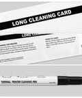 Pro Gear Thermal ID Card Printer Maintenance Kit containing long cleaning cards and cleaning pen for printer upkeep.