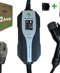 Game Changing Level 2 Electric Vehicle Charger With Flex Amp Settings And Live LCD Display For No Sweat House Charging 30 Ft Heavy Duty Cord, NEMA 14-30P plug