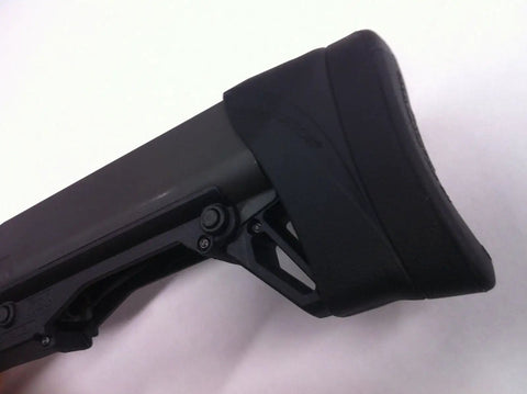 Kel Tec KSG Decelerator Magnum Slip On Recoil Pad with Snap On Kydex Cheek Rest Kit on shotgun stock, side view