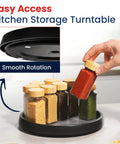 10 Inch Lazy Susan Turntable Set Of 4 Non Skid Cabinet Organizer For Kitchen Pantry And Bathroom Storage With Smooth Rotation