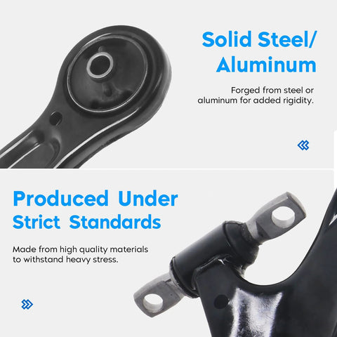 Front lower control arms (2) for Toyota Avalon/Sienna/Solara; forged solid steel/aluminum suspension components