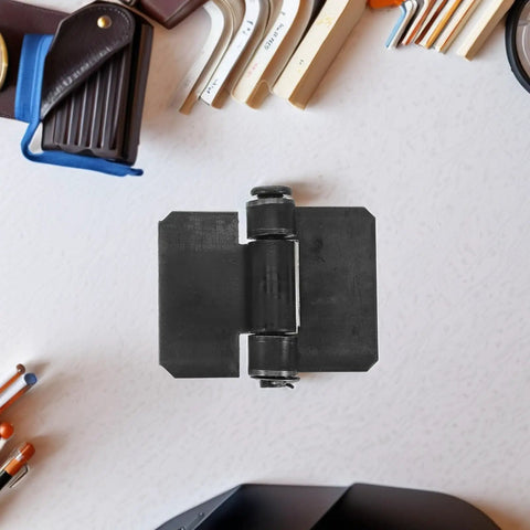 Beefy Heavy Duty Spring Hinges for Doors, Detachable Iron Hinges with Thickened Weld Design shown on desk