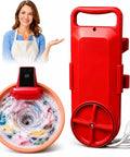 Hassle Free Portable Bucket Washer Fits 5 Gallon Cans Fast Cycle Mini Laundry Agitator in action with washing clothes.