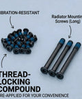 80 Piece PC Fan Screw Kit With Black Carbon Steel Screws And Blue Nylon Patch, Includes 30mm Long And 10mm Short UNC 6-32 Screws
