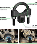 Toolwiz inner tie rod removal tool U-bolt clamp with low-profile design ridged inner 3/8 in drive 2-piece set