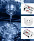 Beefy Aluminum Shaft Coupling 10mm To 13mm Flexible Spider Coupling L50mm By D40mm Coupler Jaw Spider Shaft Joint in CNC setup