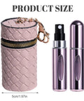 Super Portable Mini Refillable Perfume Atomizer Bottles Set - 5 Pack Of Travel Size 5ml Spray Options With Handy Bag, size shown