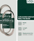 Heavy Duty Aramid Cord Drive Belt Replacement GX20006 UC30568 for John Deere Lawn Tractors, dimensions and details shown