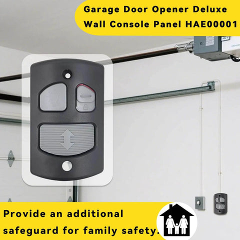 Replacement Deluxe Go To Wall Console Panel For Linear Garage Door Opener HAE00001 in garage.