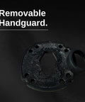 Close-up of removable handguard for 39 Inch Polypropylene Martial Arts Training Sword With Black Saya Scabbard