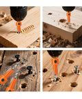 5 Piece Countersink Drill Bit Set With Hex Shank Tapered Pilot Hole Bits And Snappy Quick Change used in wood drilling