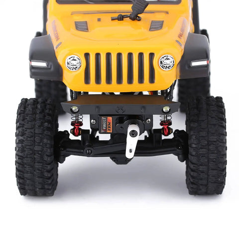 Front view of RC car with installed Beefy 12G Analog RC Servo With Metal Gear For SCX24 AX24 RC Cars And Boats Upgrade.