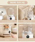 Step-by-step guide on using Sleek Mini Portable Washing Machine With Bright Digital Screen And Cordless Battery For Hella Fast Loads Designed For Lazy Dorm Days And Smooth Hotel Stops Keeps Your Threads Looking Fresh.