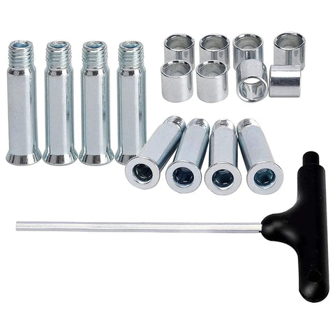Inline Skate Axle Spacer Replacement Kit Pro Grade With 8mm Axles 8mm Wheel Spacers Screws And T Handle Allen Wrench Aluminum Alloy