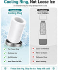 Cooling Ring for breast milk cooling, pre-frozen design compared to loose ice, keeps milk cold without mess, durable solution.
