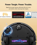 Robot Vacuum and Mop Combo With 10,000 Pa HyperForce Suction, LiDAR Navigation, App Control, Dual Anti Tangling System, black.