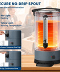 Transparent view of Large Capacity Stainless Steel Coffee Urn 12L Electric Coffee Maker With Double Wall Insulation Hot Beverage Dispenser