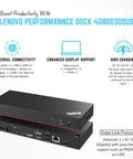 Next Level Thunderbolt 4 Docking Station For USB C Laptops Offering Seamless Dual 4K Monitor Hookup And Rapid Power Delivery, top view with ports.